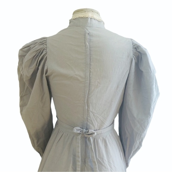Blue 1970's Vintage Gunne Sax Puff Sleeve Victorian Prairie Dress Size S/M - Picture 4 of 10